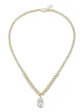 F+H Studios pearl-embellished curb-chain necklace - Gold