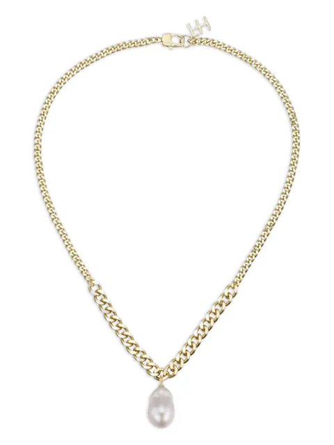 F+H Studios collar de cadena con detalle de perlas