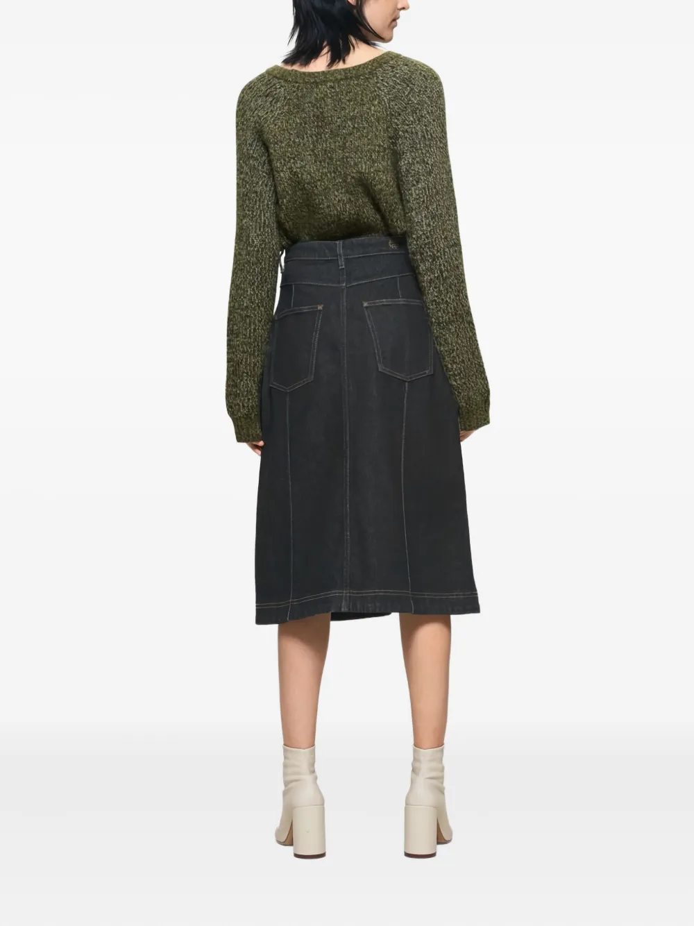 Baum Und Pferdgarten V-neck Wool Cardigan In Green