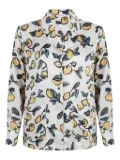 Love Stories Bluemoon lemon-print pyjama shirt - White