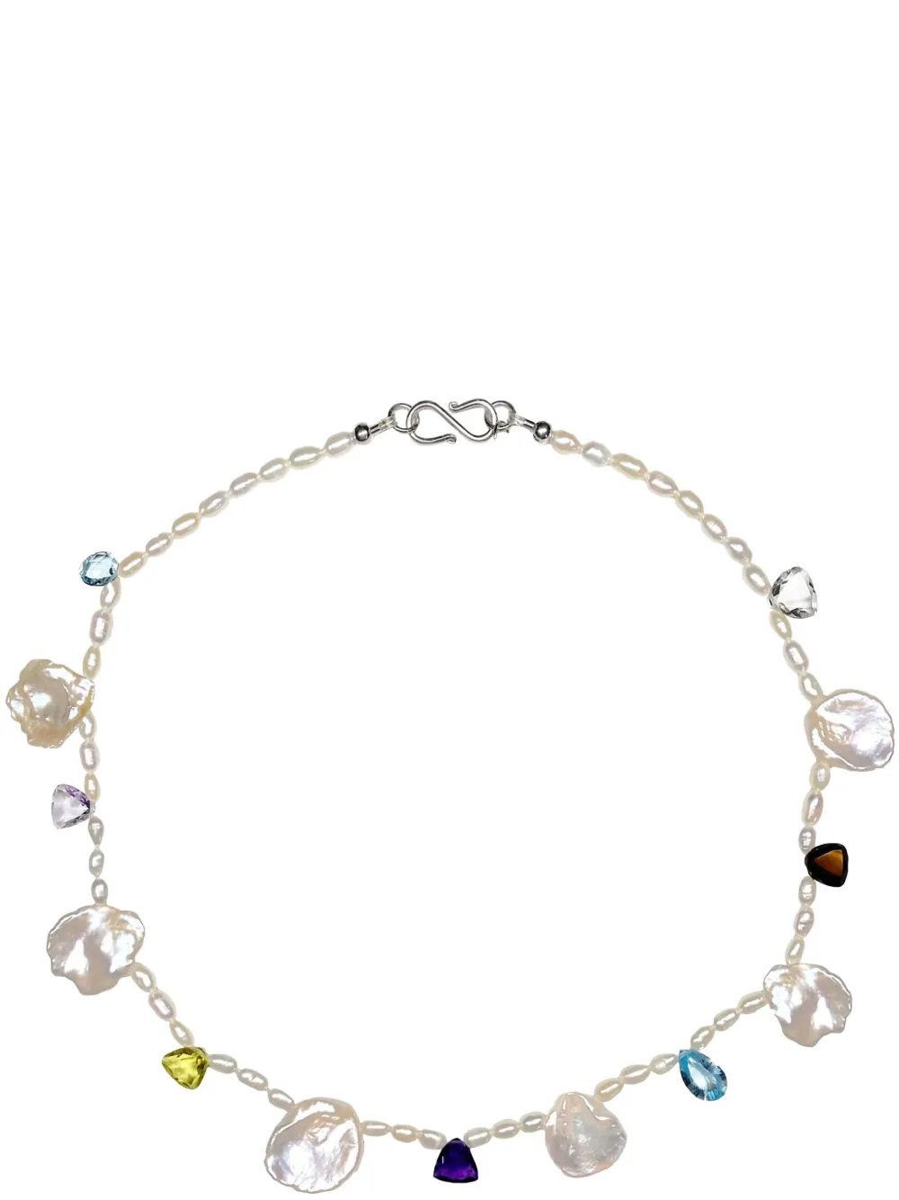 Margaux Studios Cornflake Girl baroque-pearl necklace - Zilver