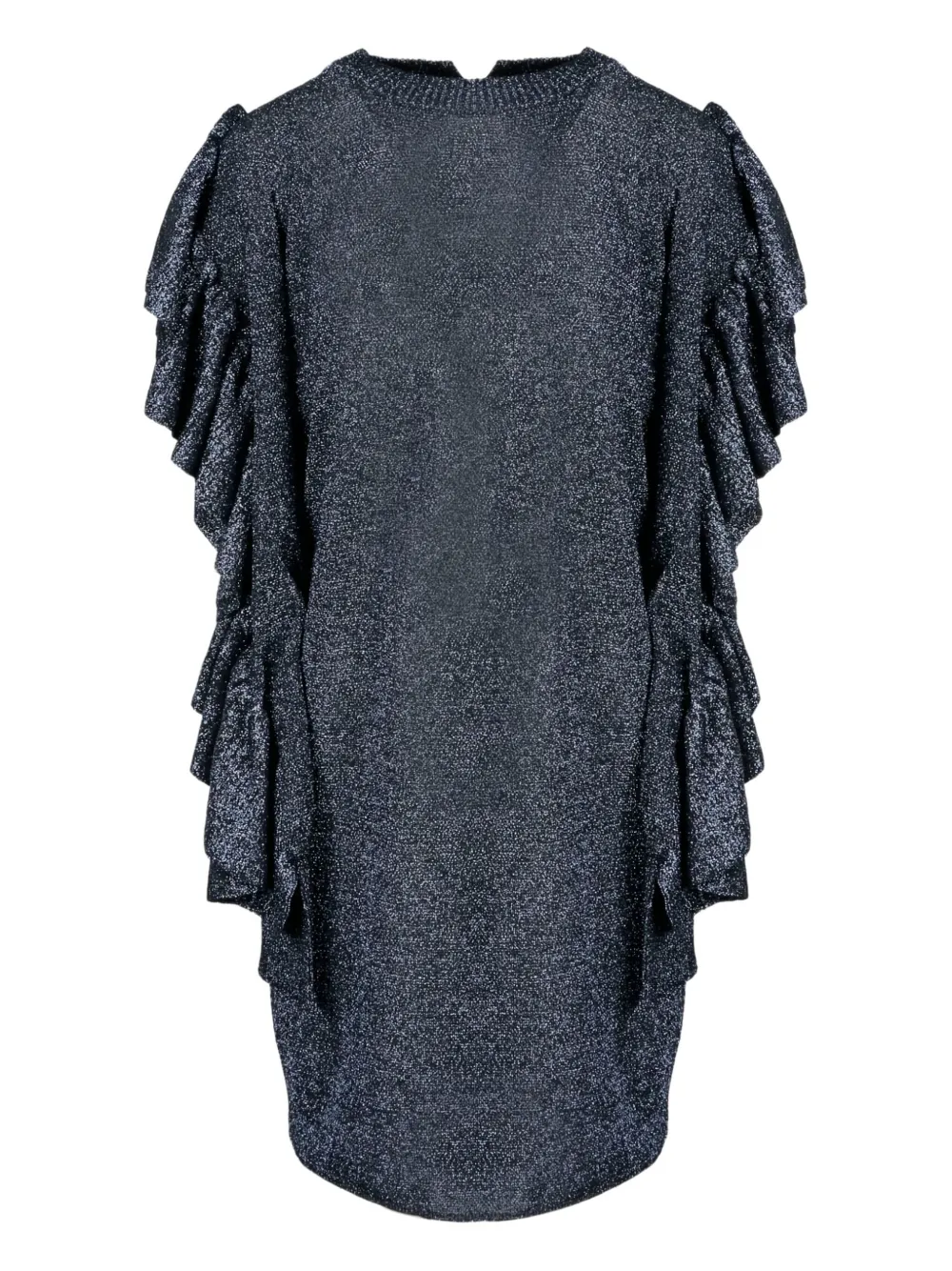 Circus Hotel frill-sleeve glitter dress Grijs