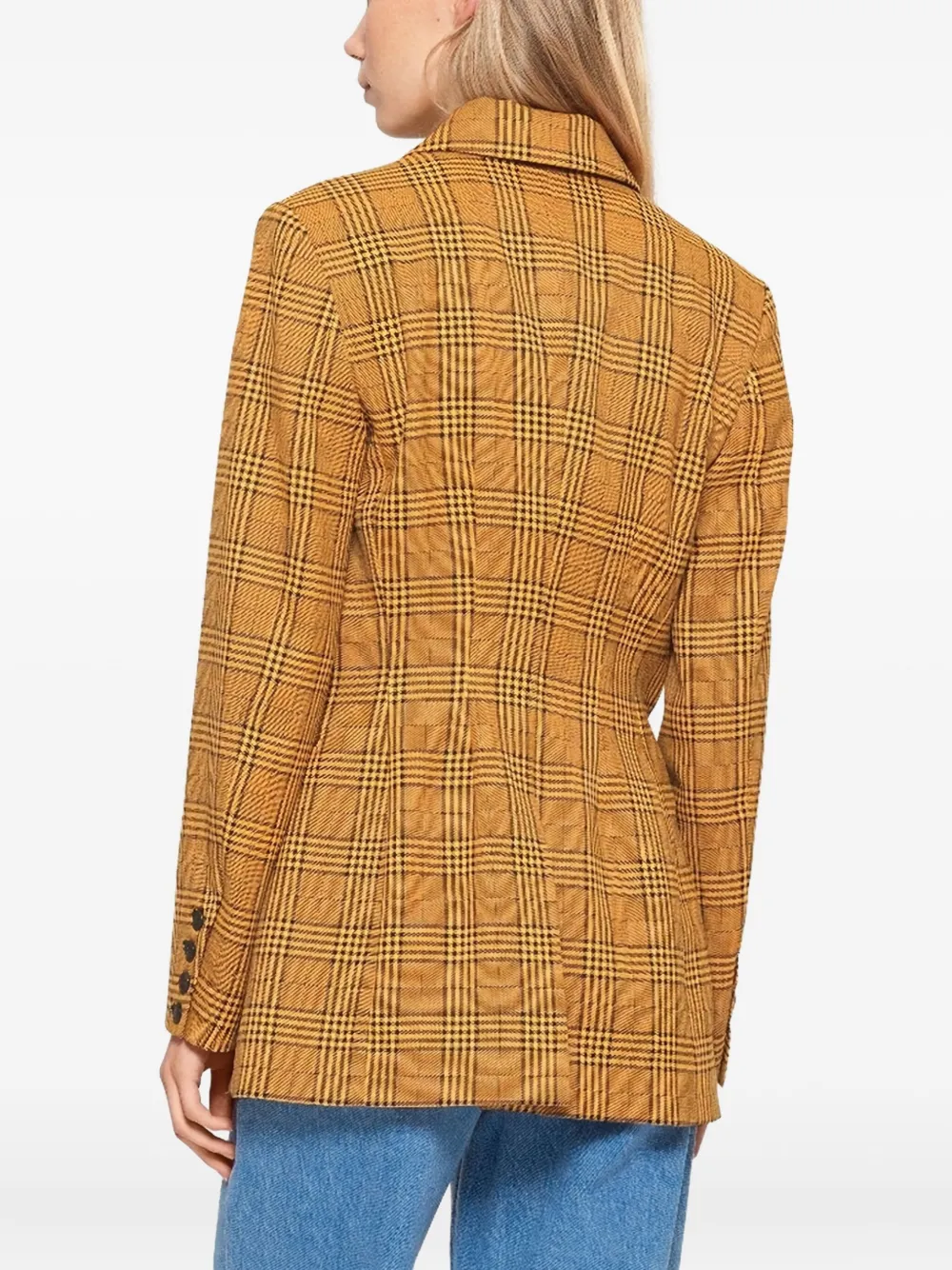 Baum Und Pferdgarten Bryony Checked Single-breasted Blazer In Brown