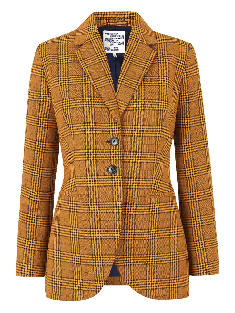 Baum Und Pferdgarten Bryony Checked Single-breasted Blazer In Brown