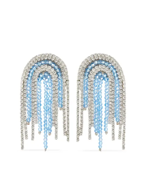 Crystal Haze Santorini crystal beaded fringe earrings