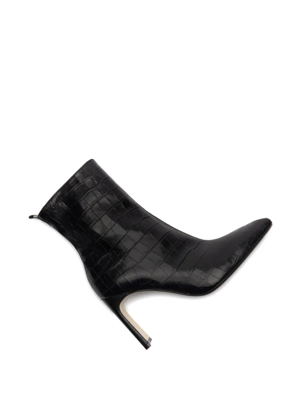 Miista Marcelle Crocodile-effect Square-toe Boots In Black