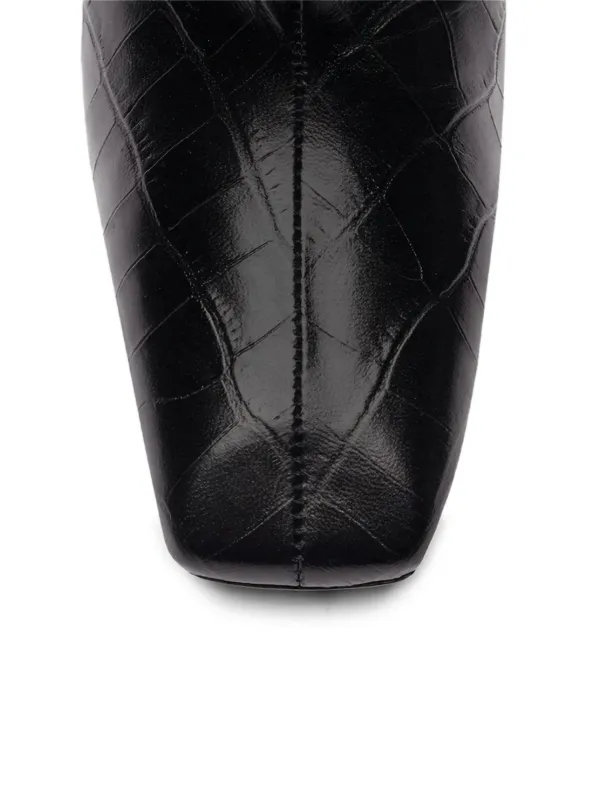 Miista Marcelle crocodile-effect square-toe Boots FARFETCH SG