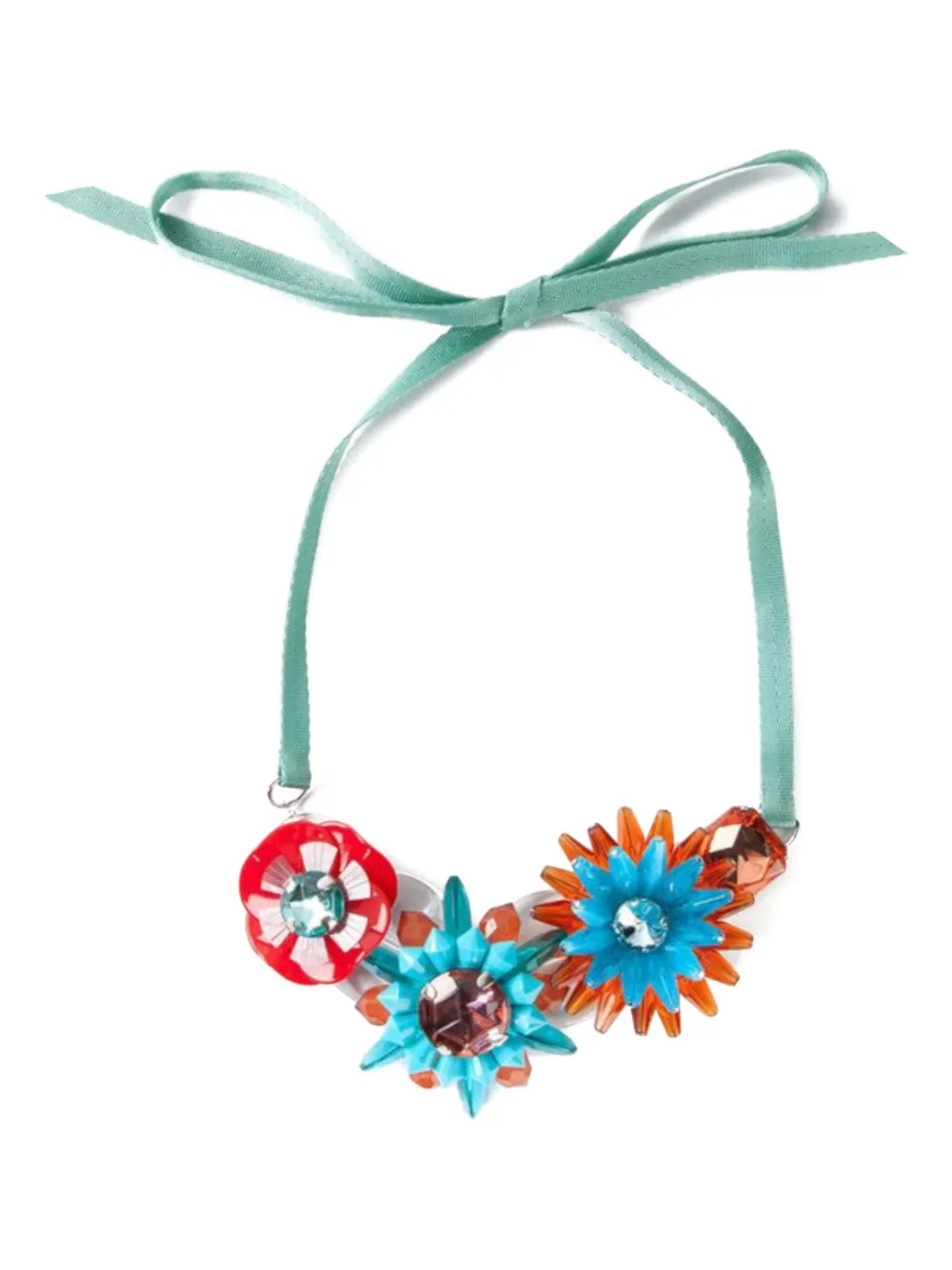 Marina Fossati Margaret Flower-embellished Necklace In Blue