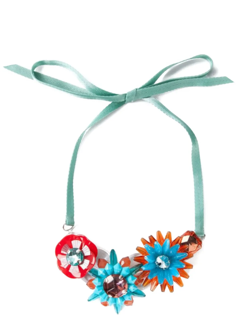 Marina Fossati Margaret Flower-embellished Necklace In Blue