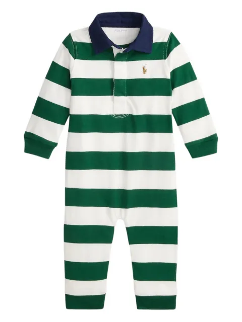 POLO RALPH LAUREN KIDS striped long-sleeve romper