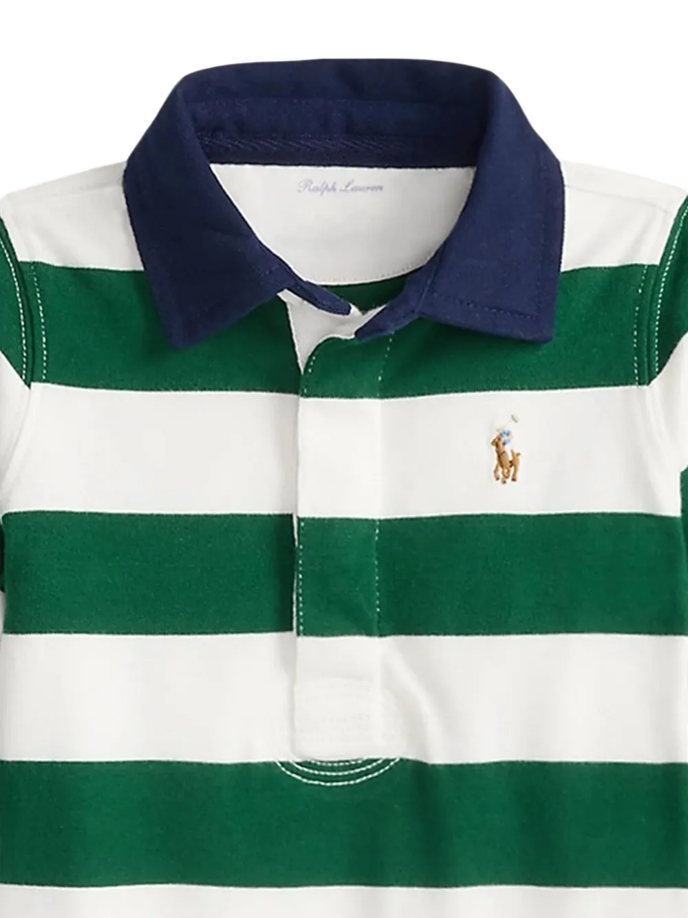 Polo Ralph Lauren Striped Long-sleeve Romper In Multi