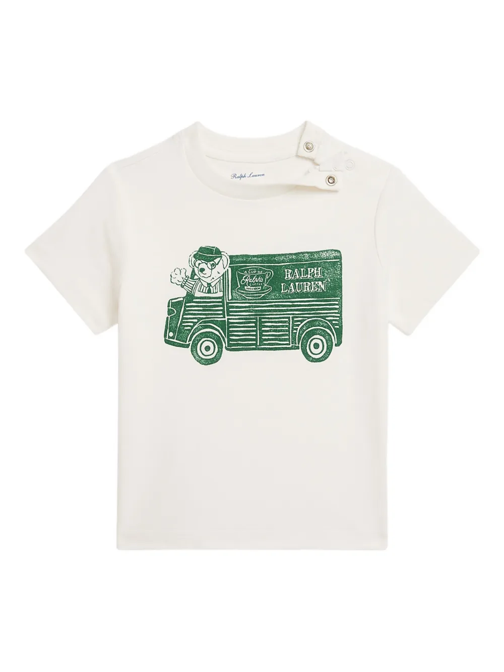 POLO RALPH LAUREN KIDS graphic-print T-shirt | Neutrals | Image 1