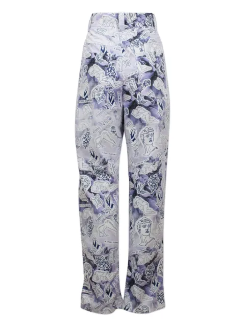 Baum Und Pferdgarten geometric-print trousers