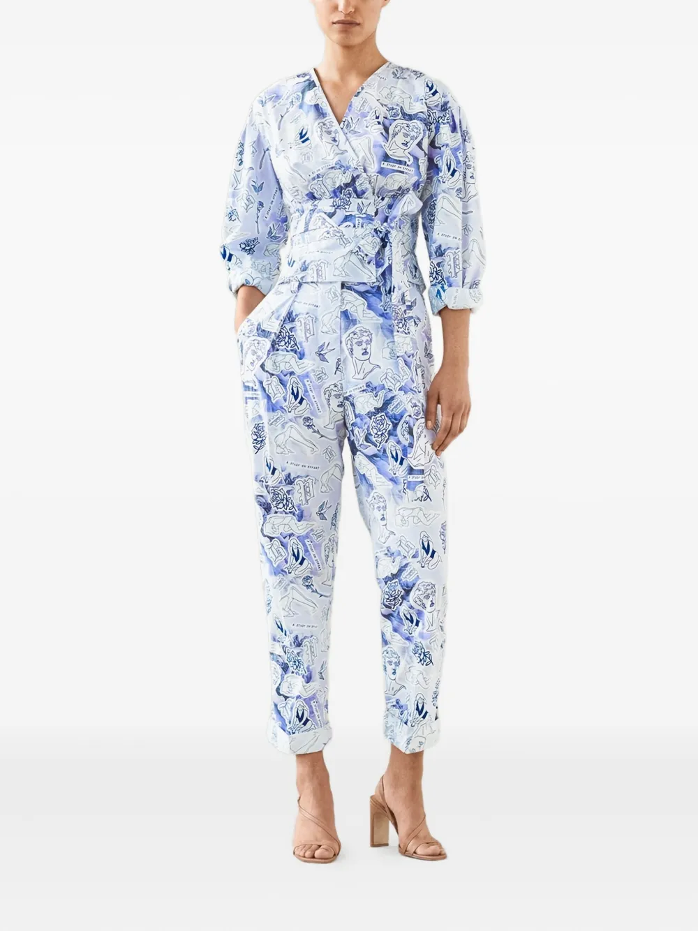 Baum Und Pferdgarten geometric-print trousers - Paars