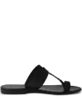CAPRI POSITANO SANDALS Positano braided leather flat sandals - Black