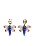 Labelled Jewellery dragonfly glass earrings - Gold