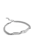 Enamel Copenhagen Nadia curb-chain hammered-plate bracelet - Silver