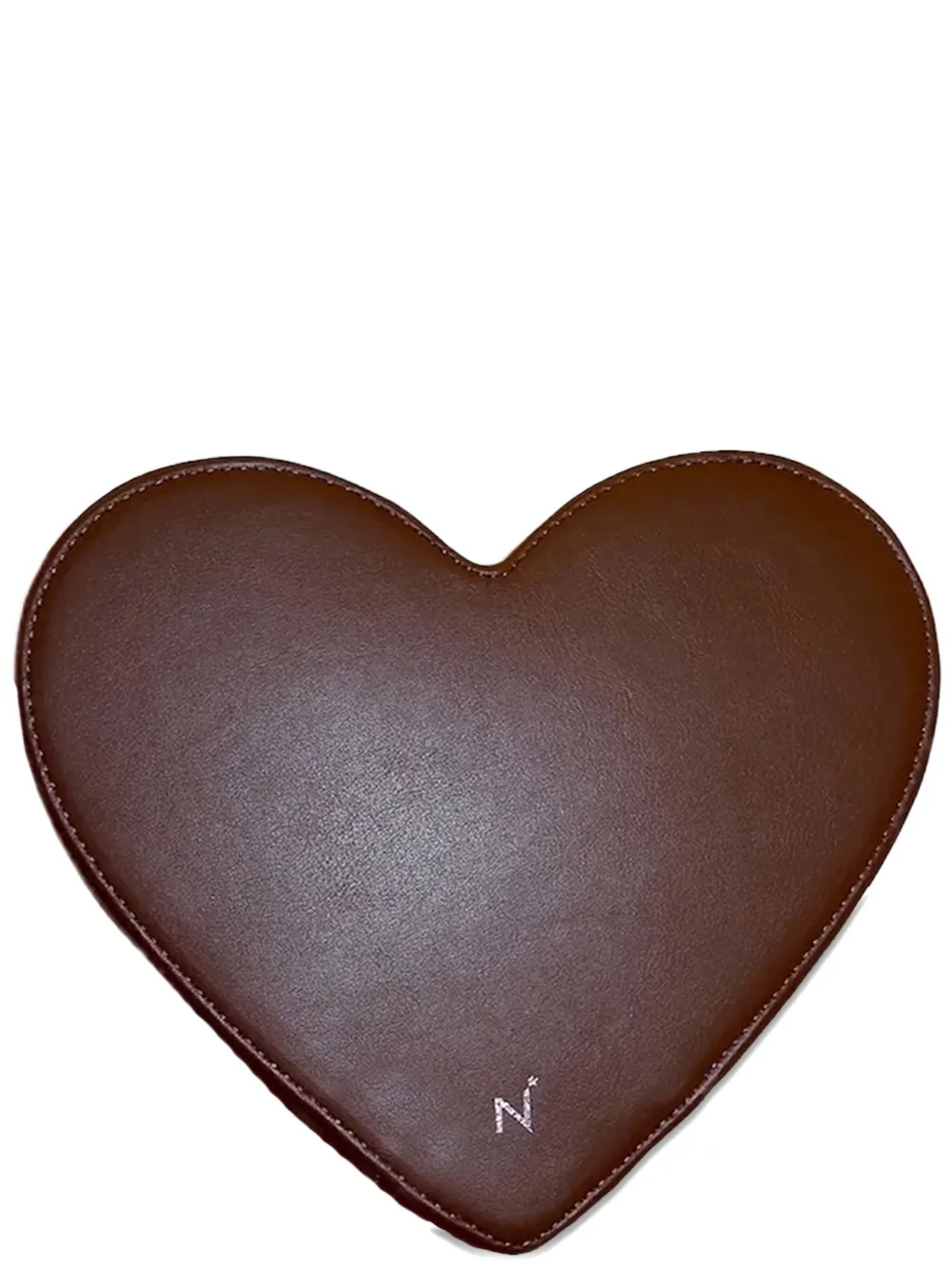 NINI Love heart-shaped clutch bag - Bruin