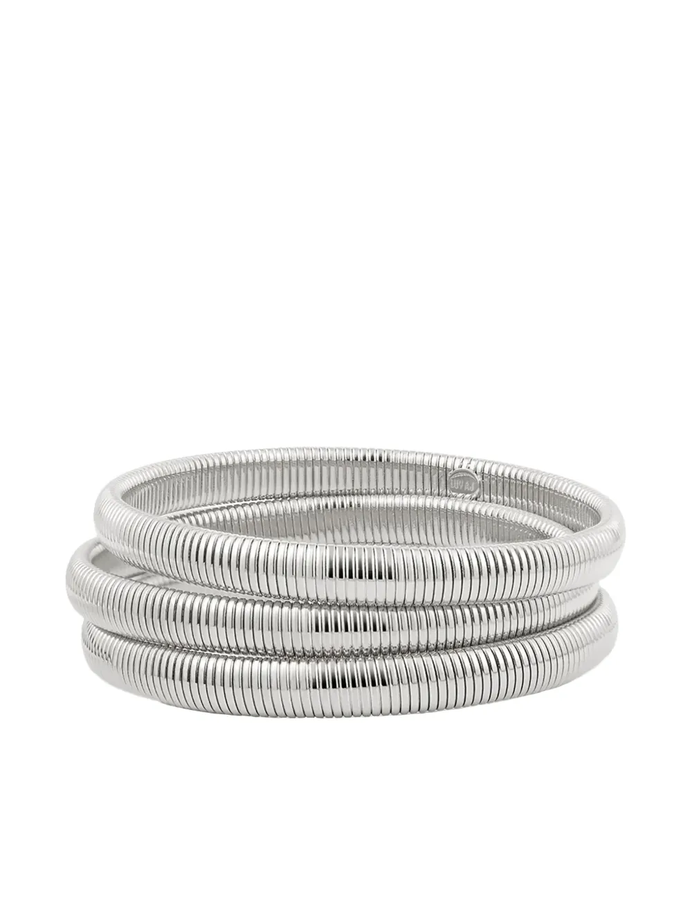 Luv Aj Flex-snake Chain Bracelet Set (set Of Three) In Metallic
