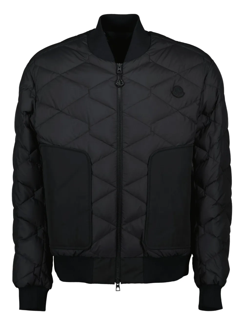 Moncler キルティング ボンバージャケット - ブラック Moncler キルティング ボンバージャケット - ブラック