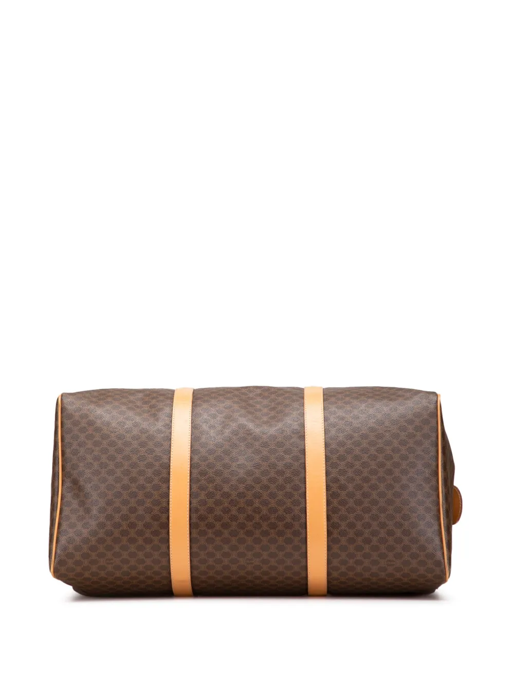 Pre-owned Celine 2012 Macadam Coated Canvas Travel Bag In Brown