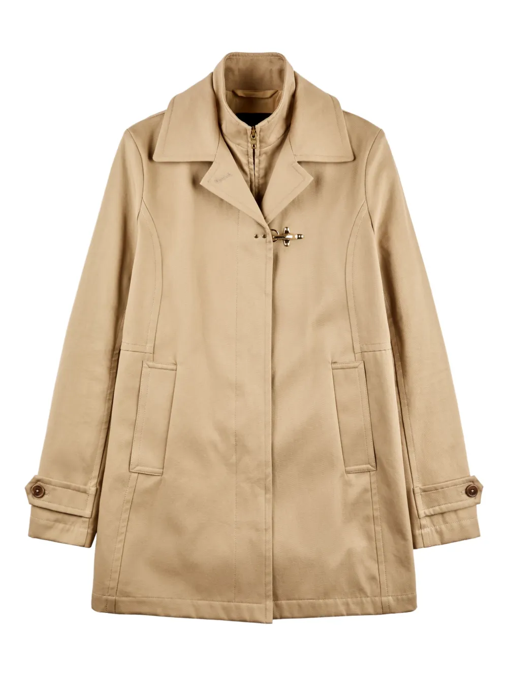 Fay toggle-detail trench coat | Brown | Image 1