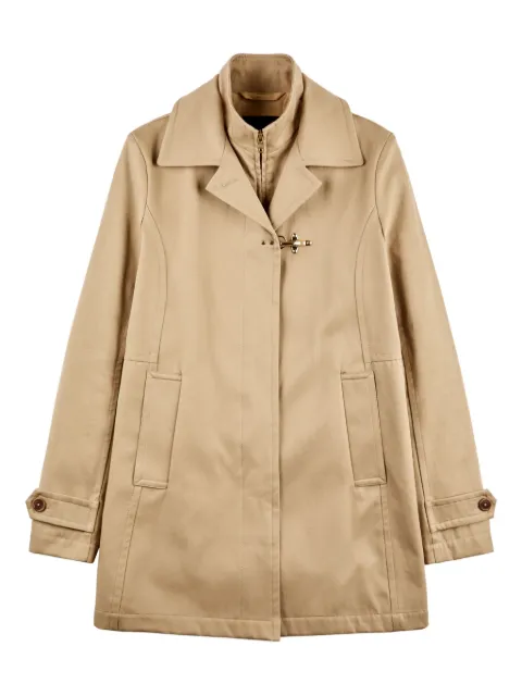 Fay toggle-detail trench coat