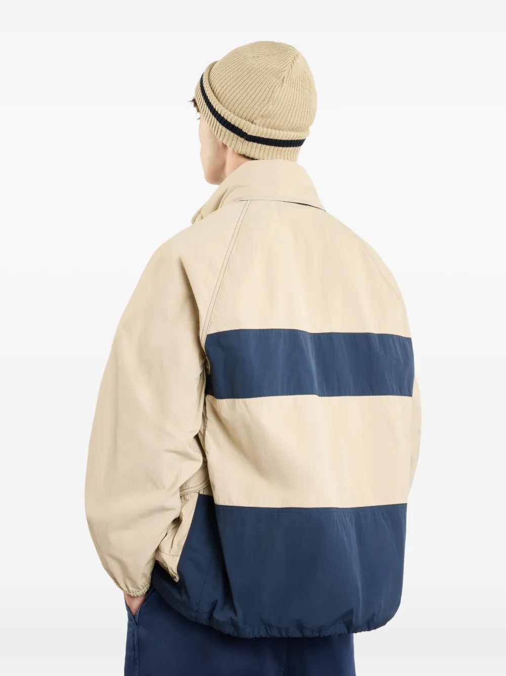 Fay Patch-pocket Panelled Windbreaker In Blue