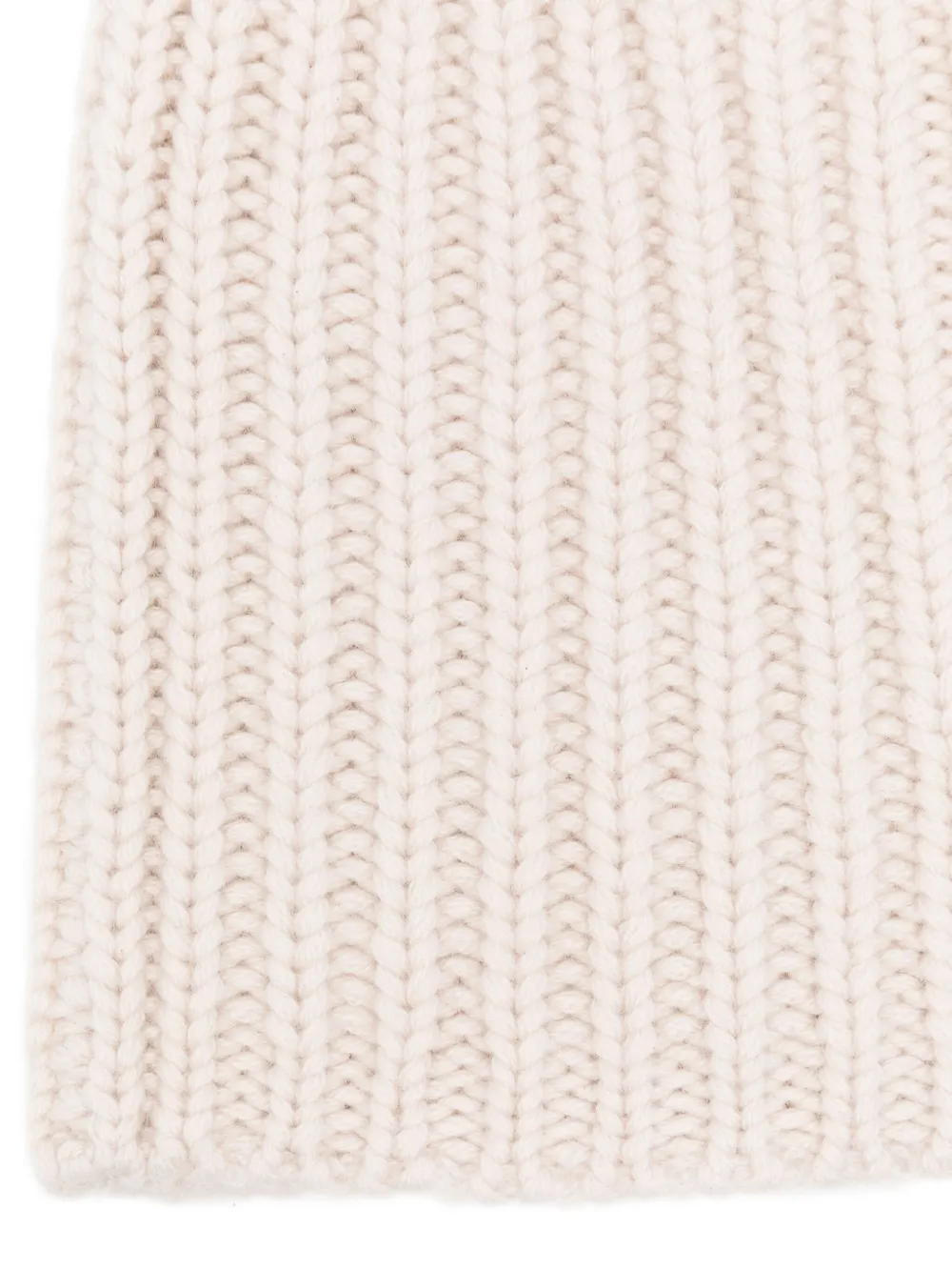 Warm-me Gerippte Beanie Aus Kaschmir In Neutral