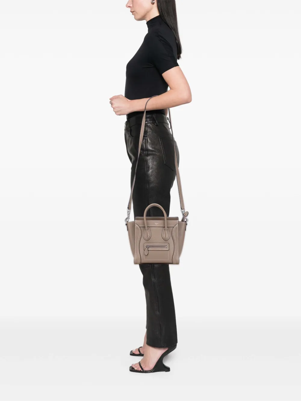 Celine Pre-Owned 2020 Nano Leather Luggage Tote satchel | Pre-Owned | Image 2