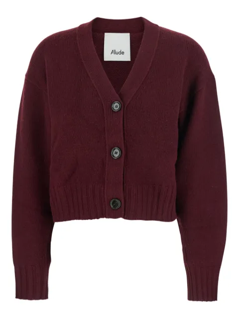 Allude button-front cashmere cardigan