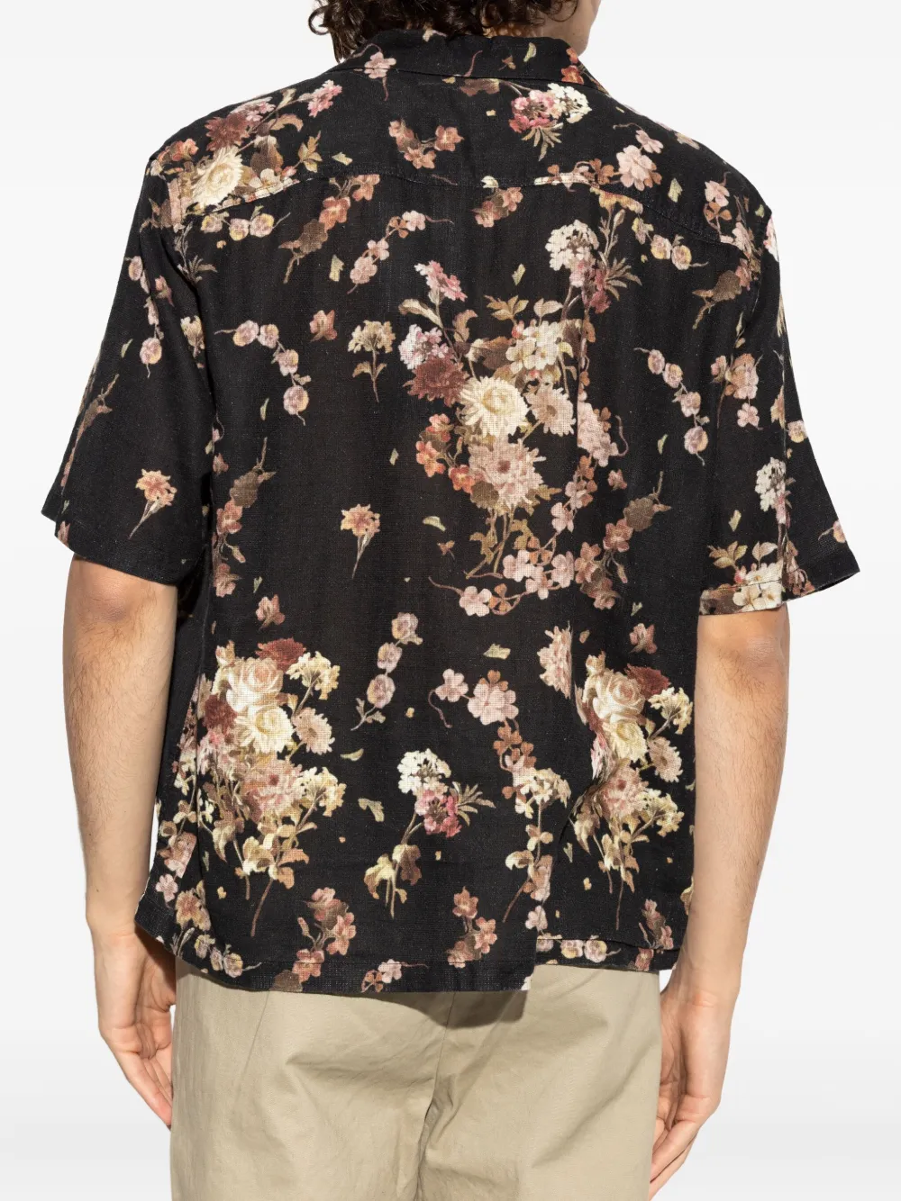 AllSaints Overhemd met bloemenprint Zwart