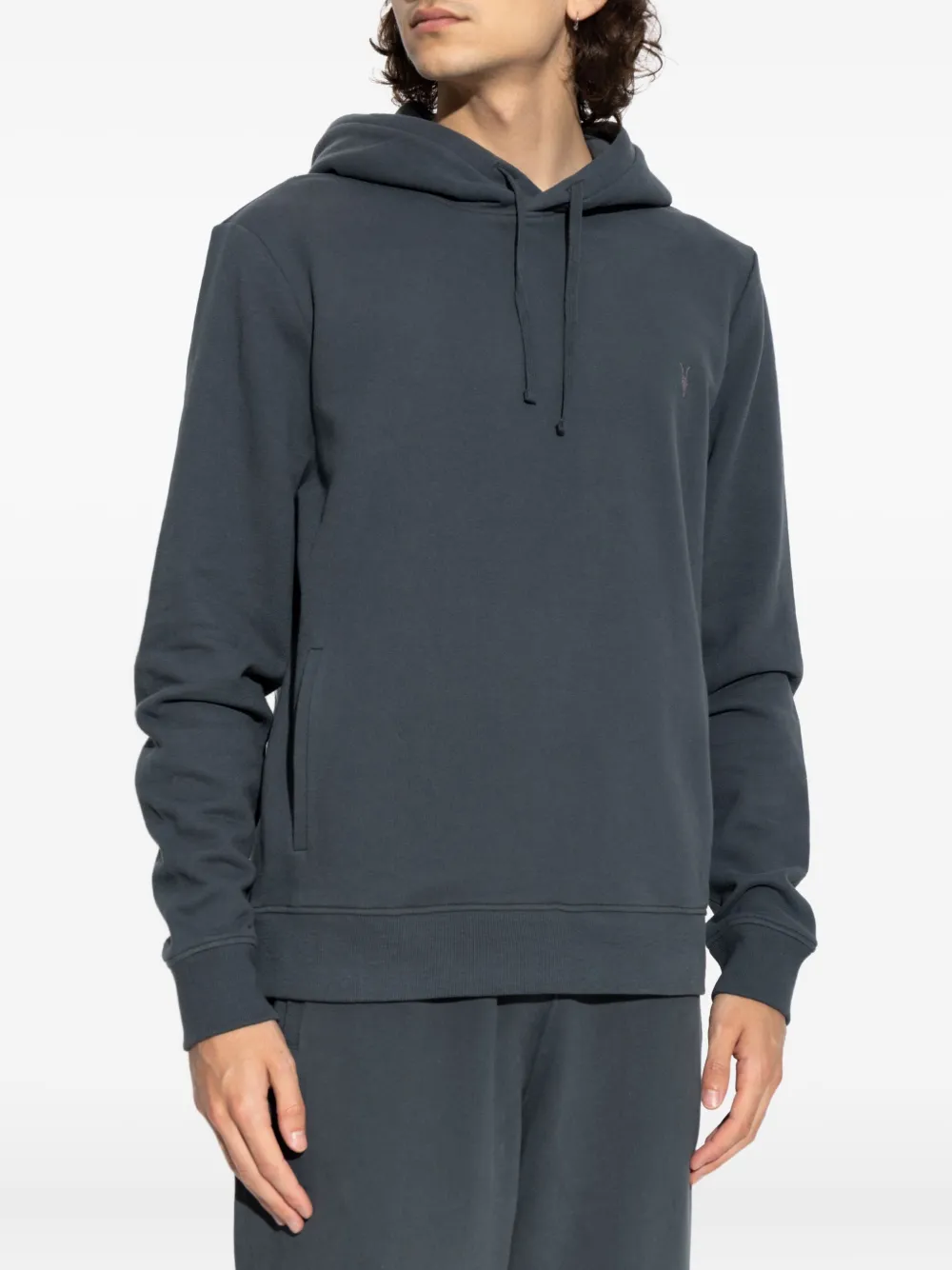 AllSaints Sweater met geborduurd logo Blauw