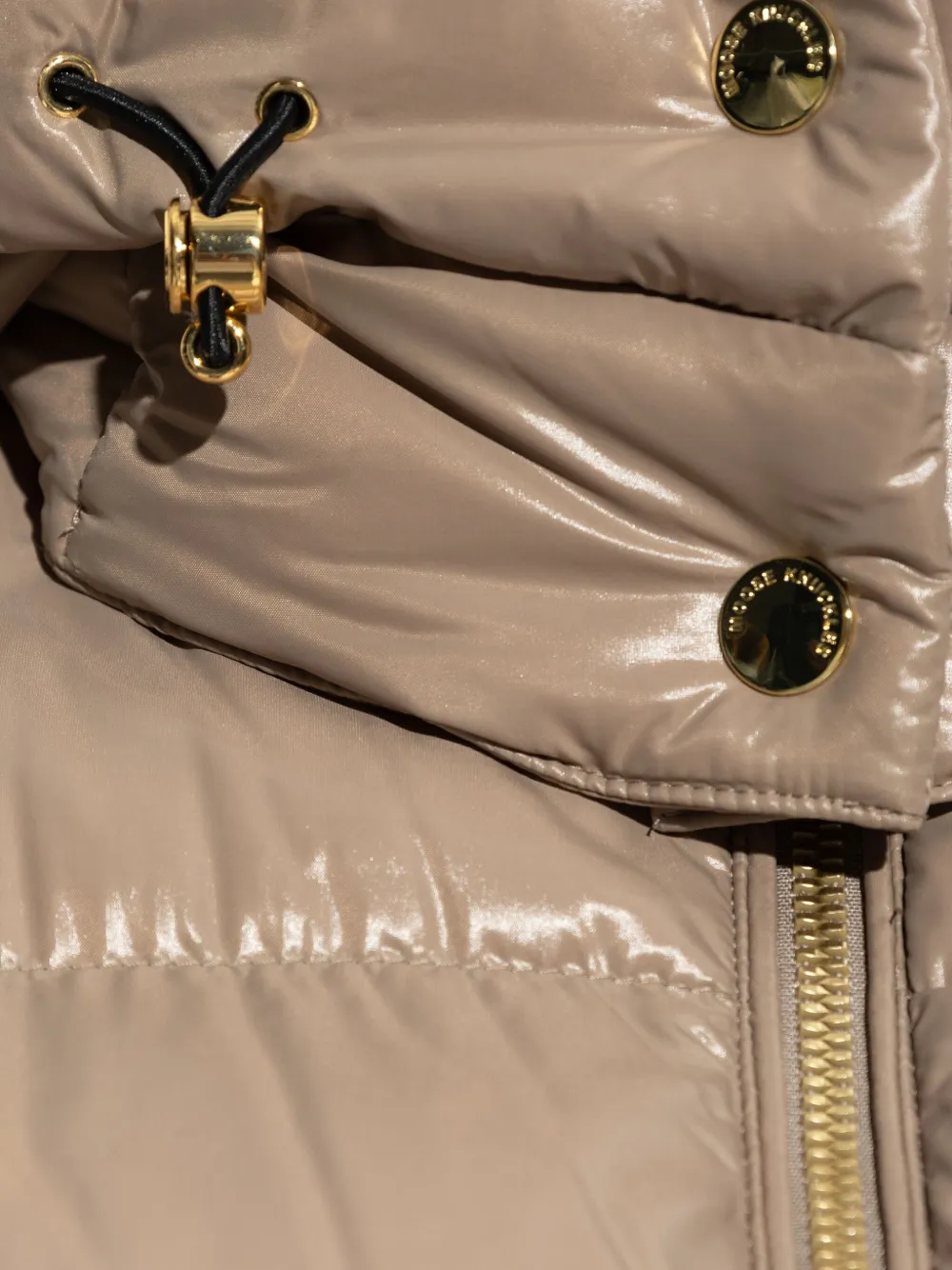 Moose Knuckles Hooded Puffer Jacket In Neutral