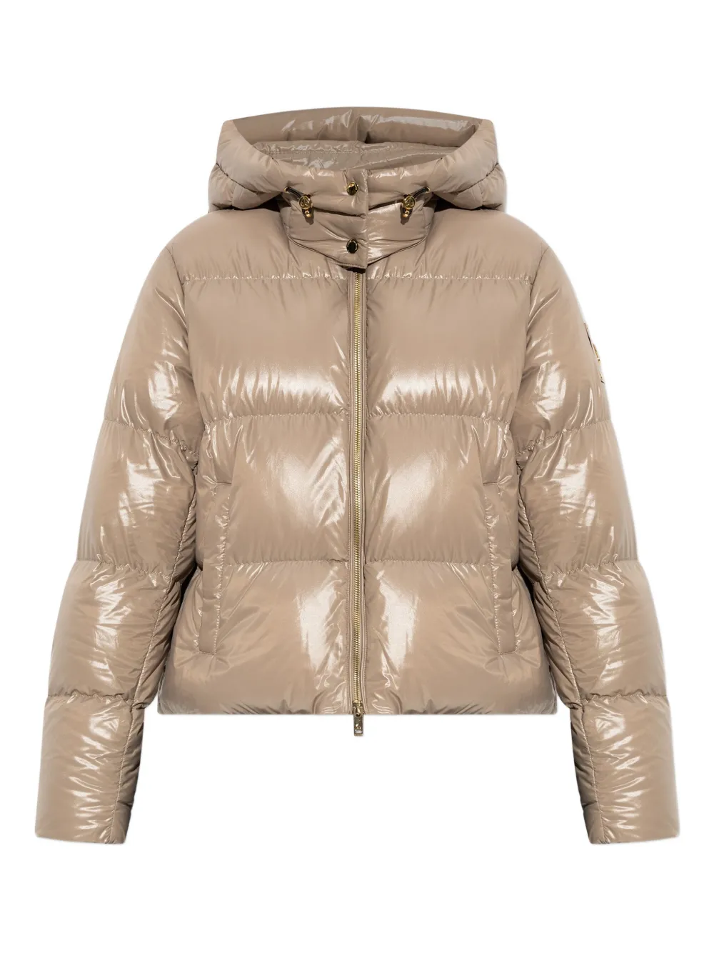 Moose Knuckles Hooded Puffer Jacket In Neutral