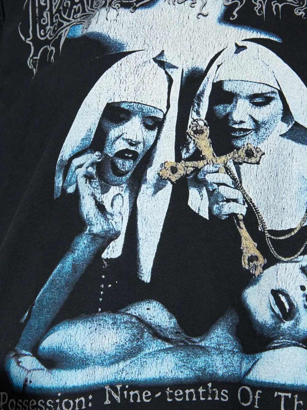 Vetements Black Cradle Of Filth Multi T-shirt Maxi Dress In Black