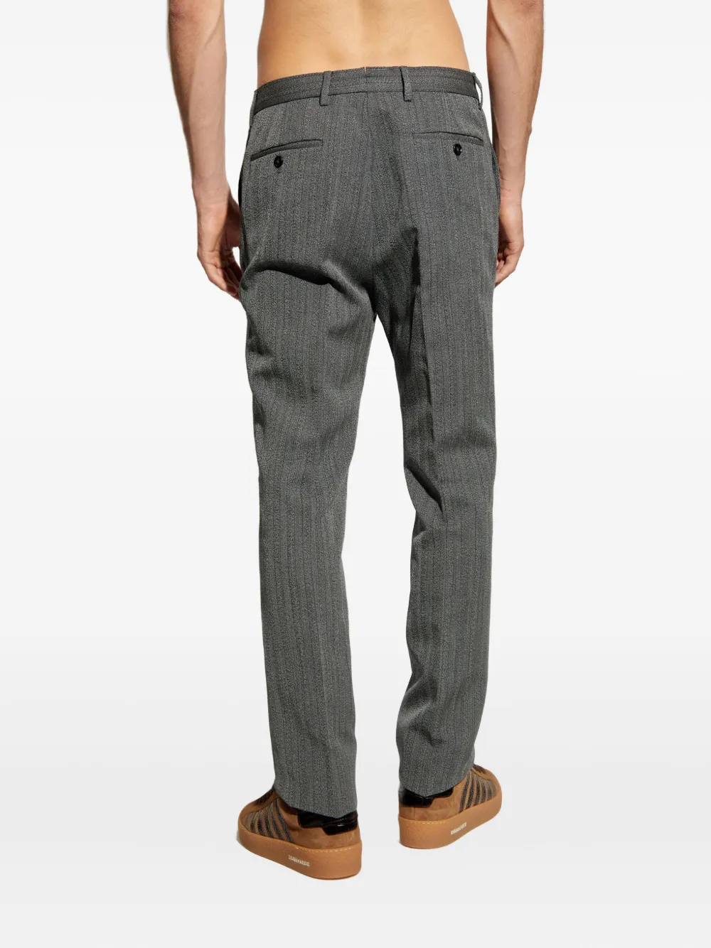 Tod's Pinstripe Trousers In Gray
