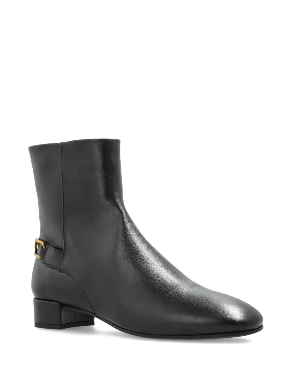 Emporio Armani 30mm zip embellished ankle boots Black