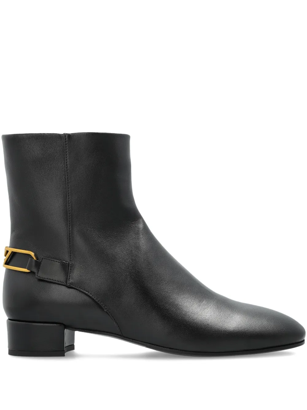 Emporio Armani 30mm zip embellished ankle boots Black