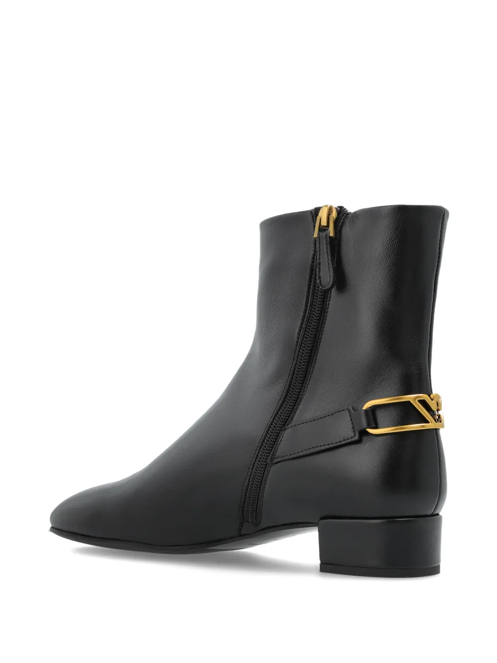 Emporio Armani 30mm zip embellished ankle boots Black