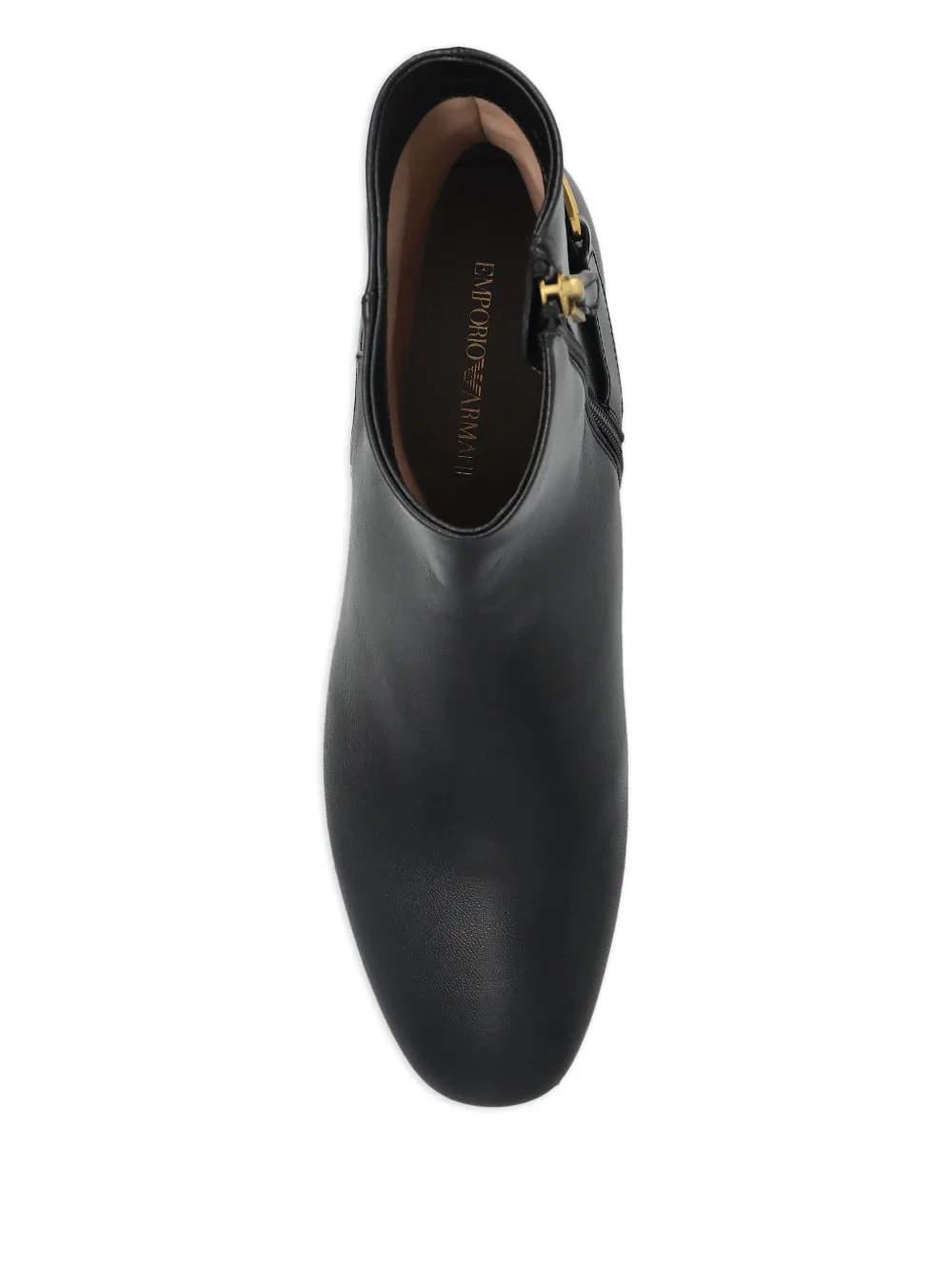 Emporio Armani 30mm zip embellished ankle boots Black