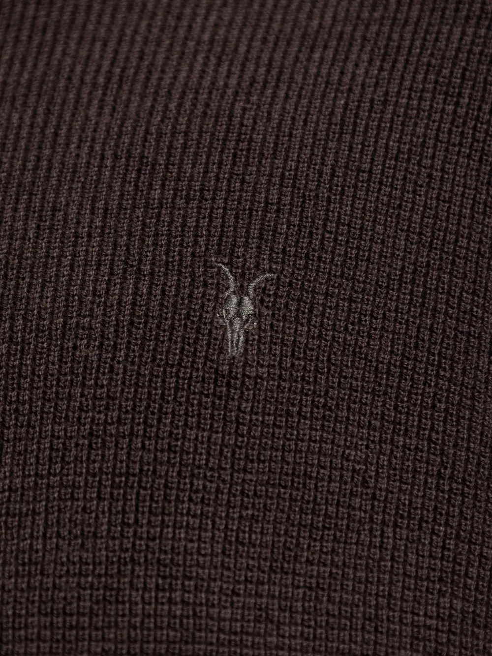 AllSaints Geribbelde sweater met ronde hals Bruin