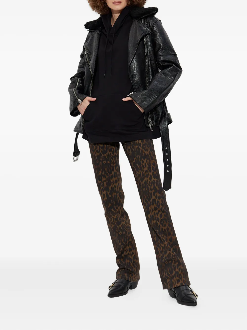 AllSaints Katoenen hoodie met grafische print - Zwart