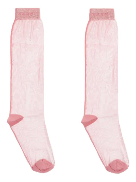 Marni logo-detail sheer socks