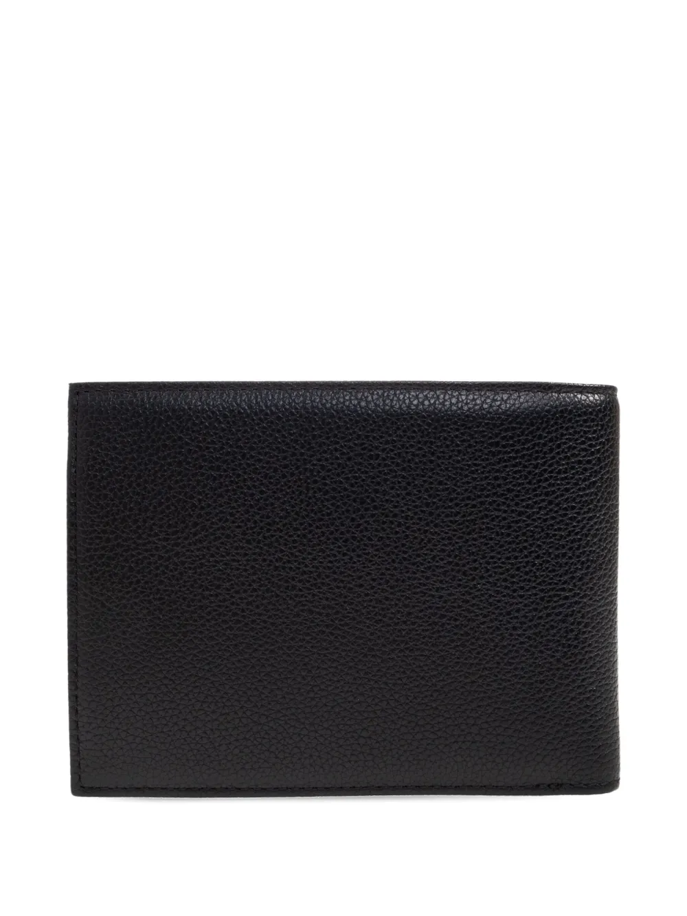 Emporio Armani Embossed-logo Leather Wallet In Black