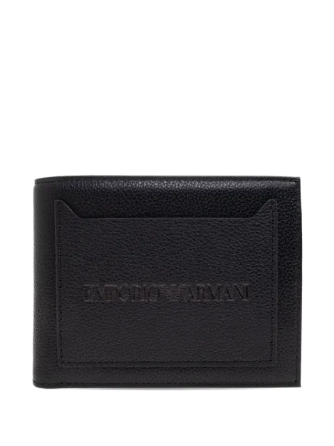 Emporio Armani logo压纹皮质钱包