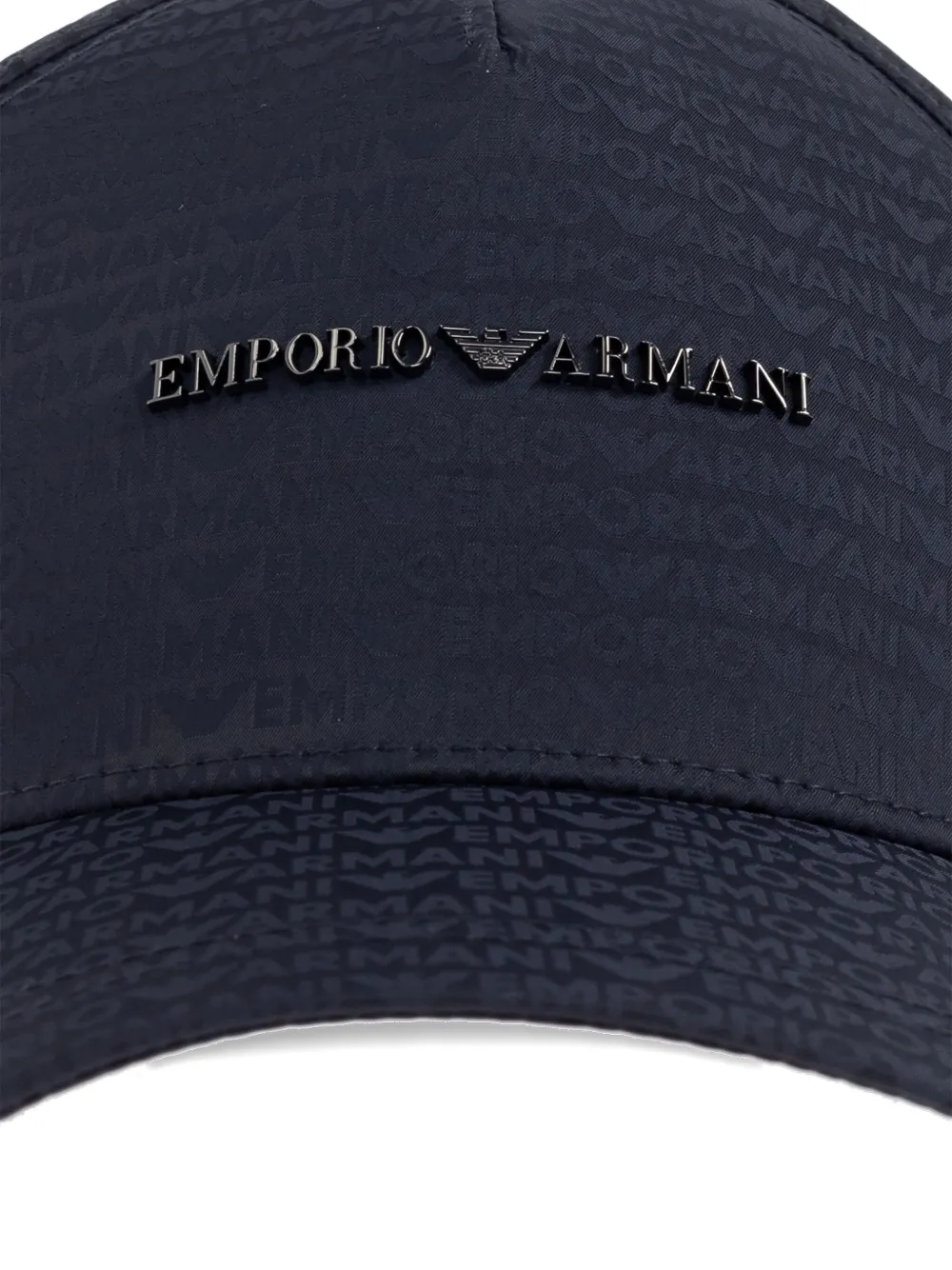 Emporio Armani Logo-plaque Baseball Cap In Blue