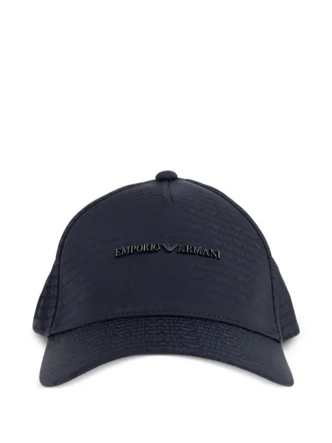 Emporio Armani gorra de béisbol con placa del logo