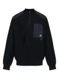 Moose Knuckles half-zip panelled sweater - Black