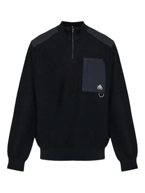 Moose Knuckles half-zip panelled sweater